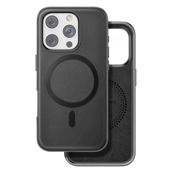 Mey İthalat®  iPhone 16 Pro Max Puskas Magsafe Kapak - Siyah