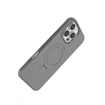 Mey İthalat®   iPhone 16 Pro Max Regal Magsafe Standlı Kapak - Titan Gri