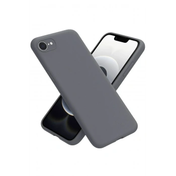 Mey İthalat®  iPhone 16E Kılıf First Silikon - Gri