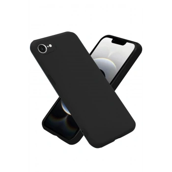 Mey İthalat®  iPhone 16E Kılıf First Silikon - Siyah