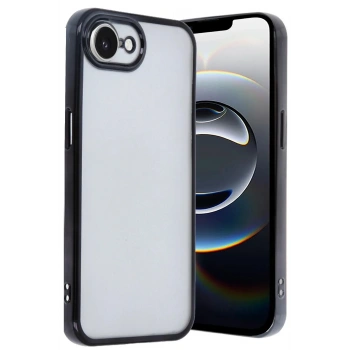 Mey İthalat®  iPhone 16E Kılıf  Lensli Silikon - Siyah