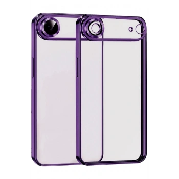 Mey İthalat®   iPhone 17 Air  Lensli Silikon - Açık Mor