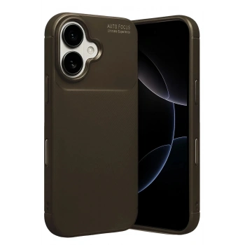 Mey İthalat®   iPhone 17 Auto Focus Karbon Kapak - Kahverengi