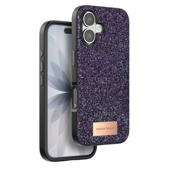 Mey İthalat®   iPhone 17 Bright Simli Kapak - Derin Mor