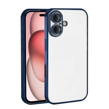 Mey İthalat®   iPhone 17  Lensli Silikon - Lacivert