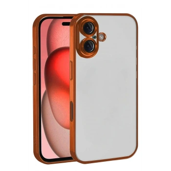 Mey İthalat®   iPhone 17  Lensli Silikon - Turuncu