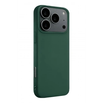 Mey İthalat®   iPhone 17 Pro Max Nano içi Kadife Silikon - Koyu Yeşil