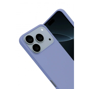 Mey İthalat®   iPhone 17 Pro Max Nano içi Kadife Silikon - Lila