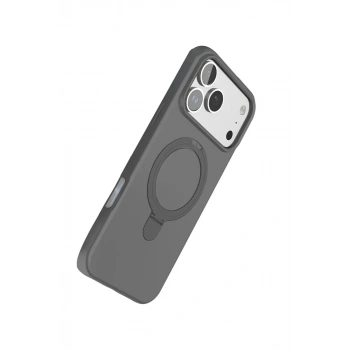 Mey İthalat®   iPhone 17 Pro Max Regal Magsafe Standlı Kapak - Titan Gri