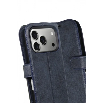 Mey İthalat®   iPhone 17 Pro Trend S Plus Kapaklı Kılıf - Lacivert