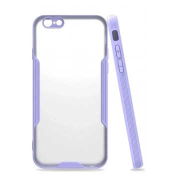 Mey İthalat®  iPhone 6 Kılıf Platin Silikon - Lila