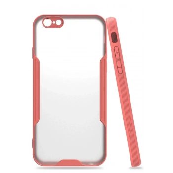 Mey İthalat®  iPhone 6 Kılıf Platin Silikon - Pembe