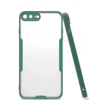 Mey İthalat®  iPhone 7 Plus Kılıf Platin Silikon - Yeşil