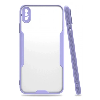 Mey İthalat®  iPhone XS Max Kılıf Platin Silikon - Lila