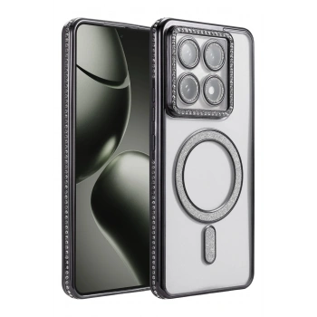 Mey İthalat®   Mi 14T Pro Joke Simli Magneticsafe Kılıf - Siyah
