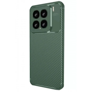 Mey İthalat®   Mi 15 Kılıf Auto Focus Karbon Kapak - Koyu Yeşil