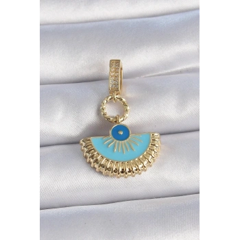 Mey İthalat® Pirinç Gold Renk Nazar Boncuklu Ajda Charm