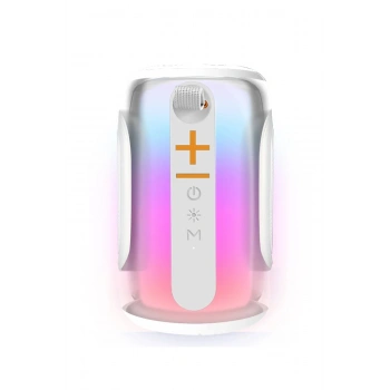 Mey İthalat®  Pluse 8 RGB Kablosuz Hoparlör - Beyaz