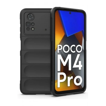Mey İthalat®   Poco M4 Pro 4G Kılıf Optimum Silikon - Siyah