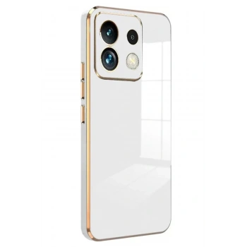 Mey İthalat®   Poco M6 Pro 4G Kılıf Volet Silikon - Beyaz