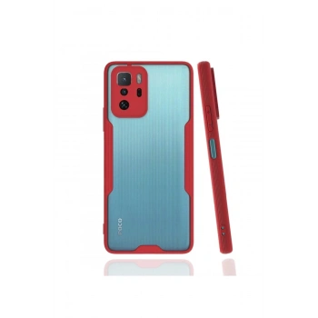 Mey İthalat®   Poco X3 GT Kılıf Platin Silikon - Kırmızı