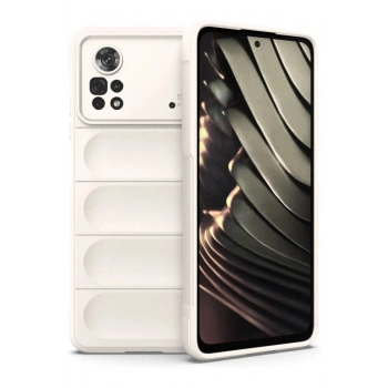 Mey İthalat®   Poco X4 Pro 5G Kılıf Optimum Silikon - Krem