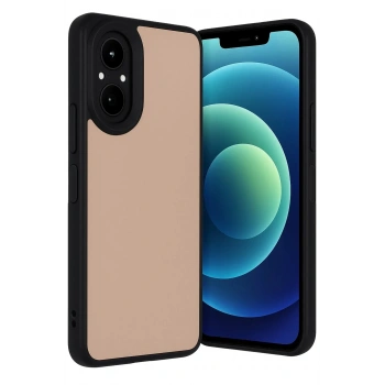 Mey İthalat®  Realme 12 Lite Kılıf Aras Deri Kapak - Pudra