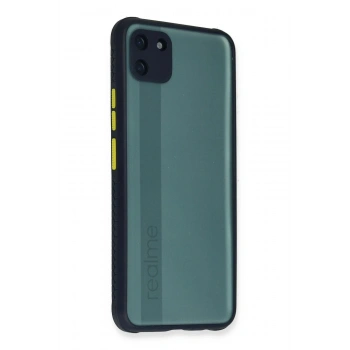 Mey İthalat®  Realme C11 Kılıf Miami Şeffaf Silikon - Lacivert