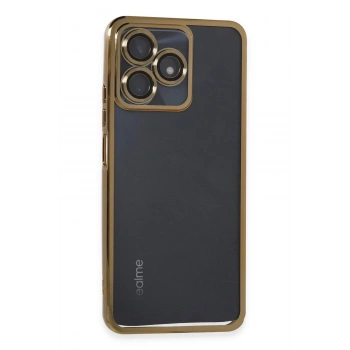 Mey İthalat®  Realme C53 Kılıf  Lensli Silikon - Gold