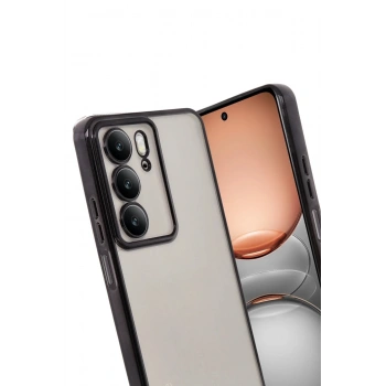 Mey İthalat®  Realme C75 4G Kılıf  Lensli Silikon - Siyah