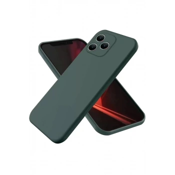 Mey İthalat®  Realme Note 50 4G Kılıf First Silikon - Koyu Yeşil