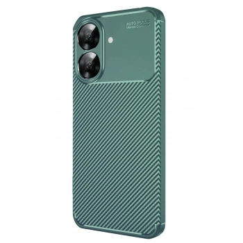 Mey İthalat®  Realme Note 60 Kılıf Auto Focus Karbon Kapak - Koyu Yeşil