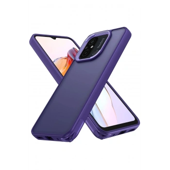 Mey İthalat®   Redmi 12C Kılıf Elegant Kapak - Derin Mor