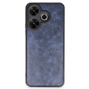 Mey İthalat®   Redmi 13 4G Kılıf Aras Deri Kapak - Lacivert