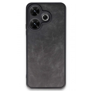 Mey İthalat®   Redmi 13 4G Kılıf Aras Deri Kapak - Siyah