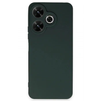 Mey İthalat®   Redmi 13 4G Kılıf First Silikon - Koyu Yeşil