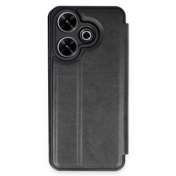 Mey İthalat®   Redmi 13 4G Kılıf Flip Cover - Siyah