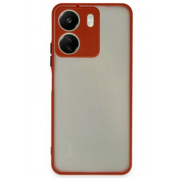 Mey İthalat®   Redmi 13C Kılıf Montreal Silikon Kapak - Kırmızı
