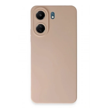 Mey İthalat®   Redmi 13C Kılıf Nano içi Kadife Silikon - Pudra
