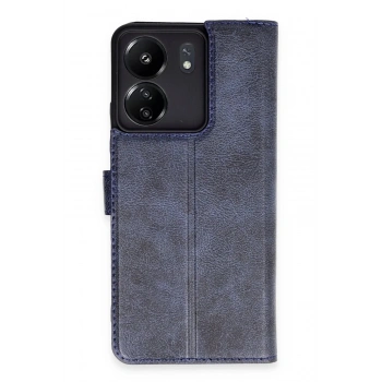 Mey İthalat®   Redmi 13C Kılıf Trend S Plus Kapaklı Kılıf - Lacivert
