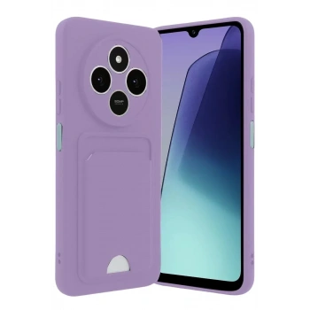 Mey İthalat®   Redmi 14C Kelvin Kartvizitli Silikon - Lila