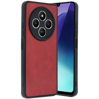 Mey İthalat®   Redmi 14C Kılıf Aras Deri Kapak - Kırmızı