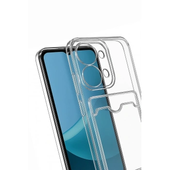 Mey İthalat®   Redmi 15C 4G Kılıf Kart Şeffaf Silikon - Şeffaf