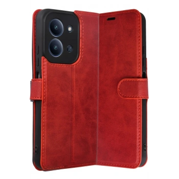 Mey İthalat®   Redmi 15C 4G Trend S Plus Kapaklı Kılıf - Kırmızı