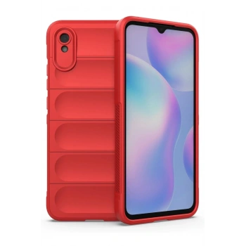 Mey İthalat®   Redmi 9A Kılıf Optimum Silikon - Kırmızı