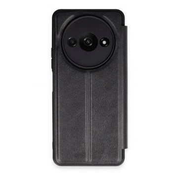 Mey İthalat®   Redmi A3 4G Kılıf Flip Cover - Siyah