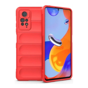 Mey İthalat®   Redmi Note 11 Pro Kılıf Optimum Silikon - Kırmızı