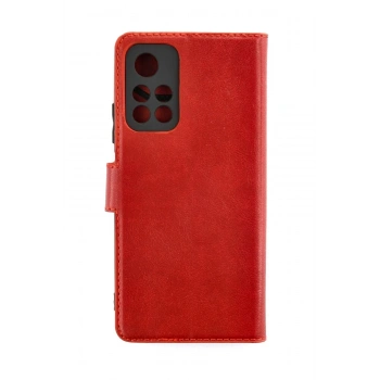Mey İthalat®   Redmi Note 11T Kılıf Trend S Plus Kapaklı Kılıf - Kırmızı