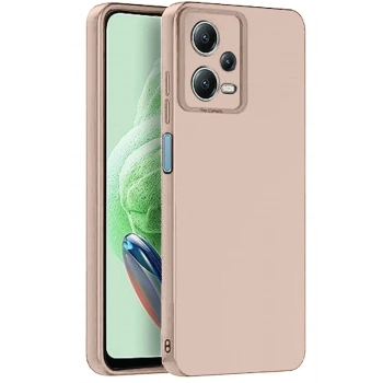 Mey İthalat®   Redmi Note 12 Pro 5G Kılıf Nano içi Kadife Silikon - Pudra
