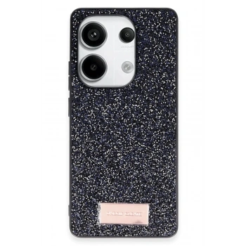 Mey İthalat®   Redmi Note 13 Pro 4G Bright Simli Kapak - Siyah